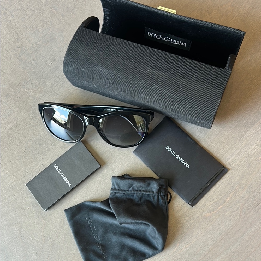 Dolce & Gabbana Glossy Black Sunglasses